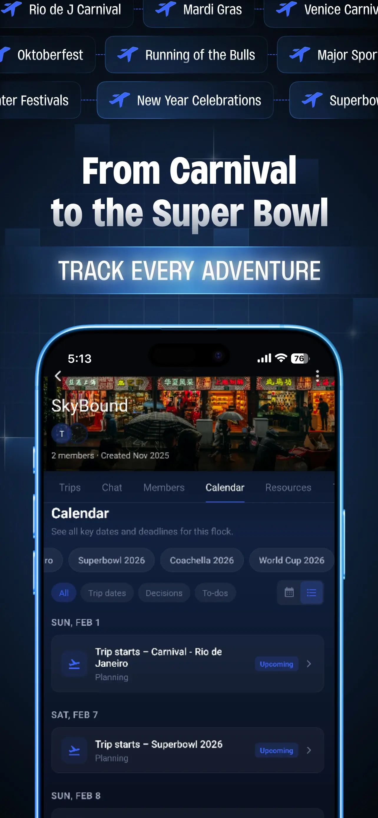 Track every adventure